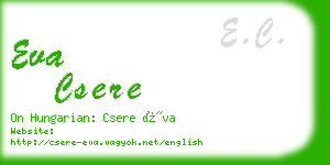 eva csere business card